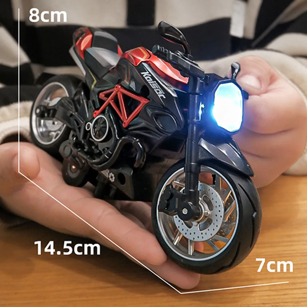 Boys Motorcycle Toys Motorcycle Model Racing Car Children's Boomerang Toy Car Gifts Simulation Alloy Unisex Scale Motorcycle