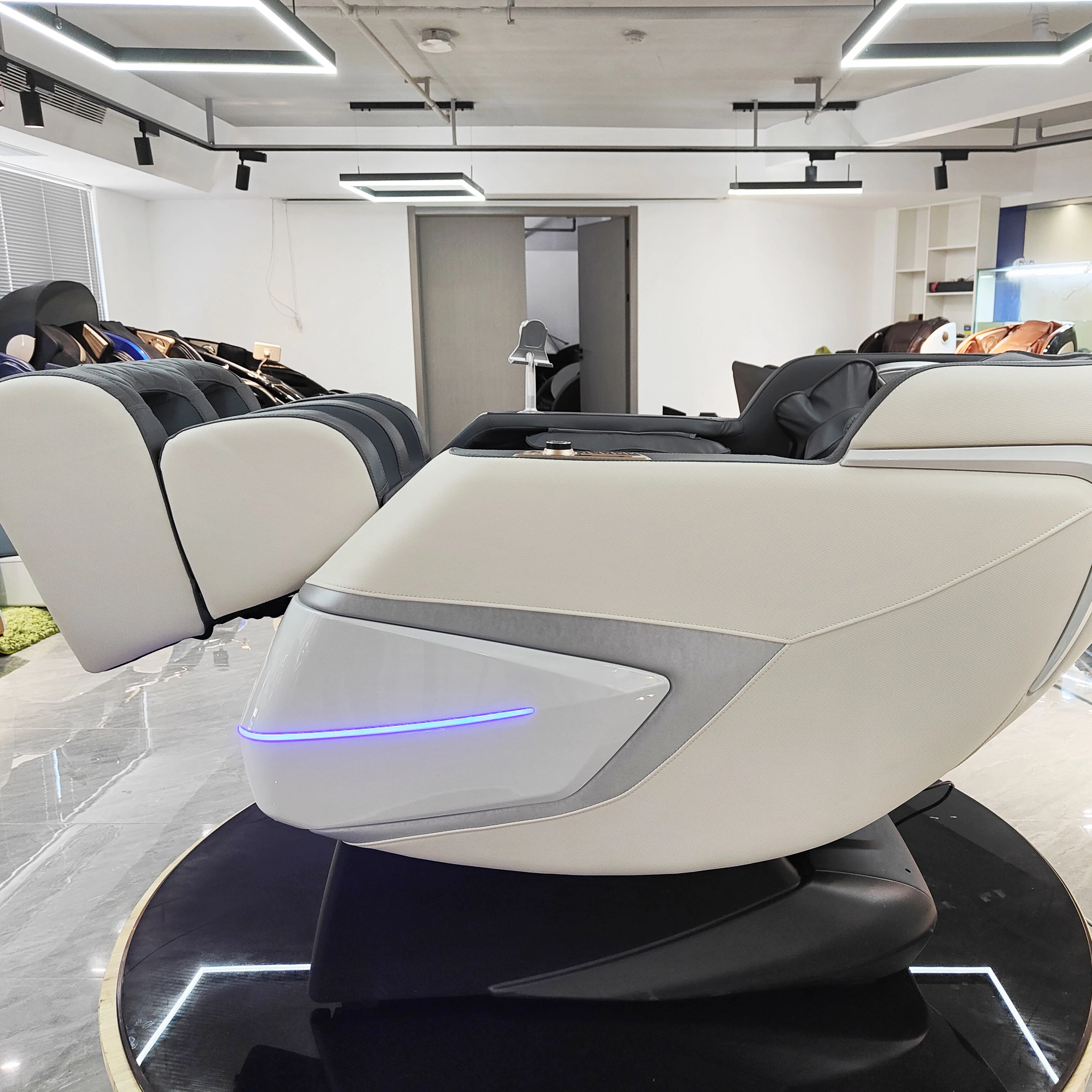 AI Voice Control Music Electric SL Heat Body Massager Chair 3D Zero Gravity Luxury Thai Stretch Shiatsu Massage Sofa Chair