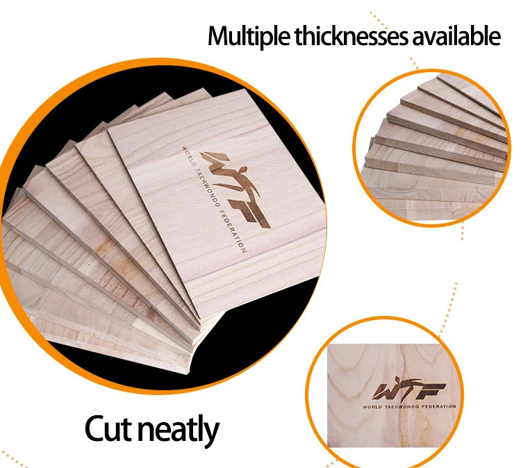 3mm Thickness Martial Arts Taekwondo Karate Pine Wood Breaking Board