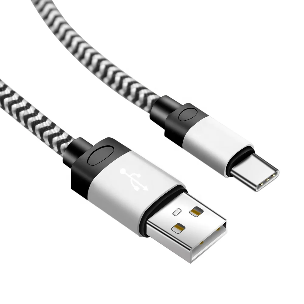Высокое качество USB кабель с нейлоновой оплеткой Кабель разъемом типа C последняя для iphone Быстрый зарядный передачи данных 1 м 2