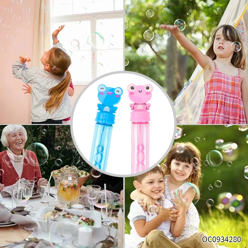 Frog animal blowing bubble bottle soap bubble toy wand for boys girls kids