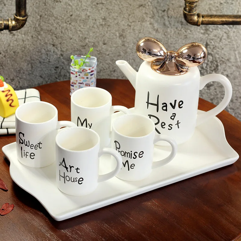 British bone china coffee cup set European afternoon tea tea set creative ceramic cup simple household black tea cup