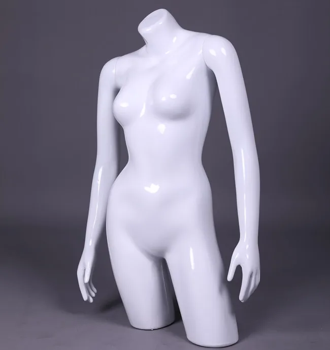 Plastic headless half body torso mannequin for woman underwear panties and bra