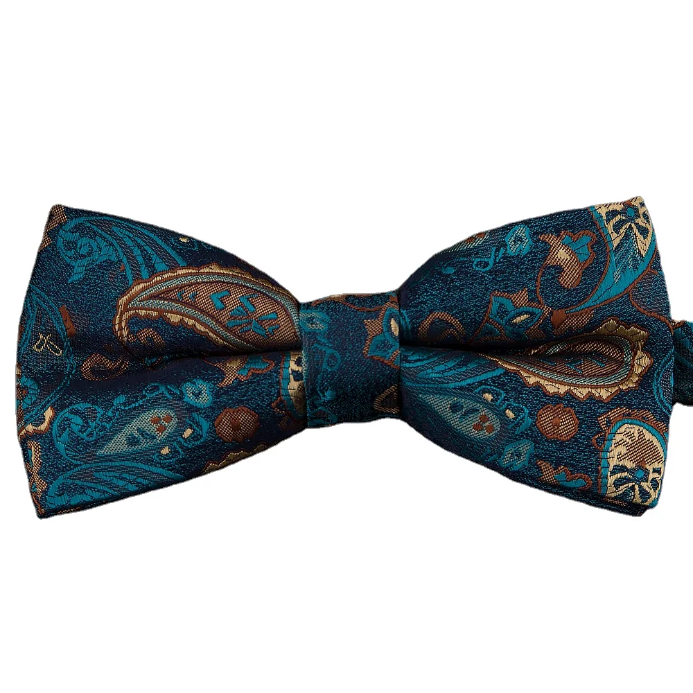 Zecheng Wholesale Men Collar Tuxedo Polka Dot Paisley Pure Silk Custom Bow Ties