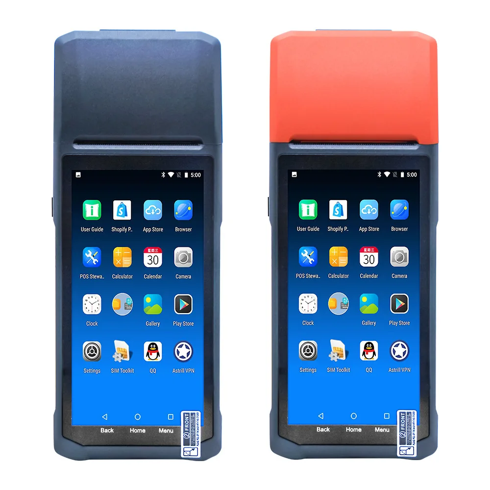 Portable Mini Android Terminal Cash Register Mobile Handheld Pos Machine System With Printer Payment