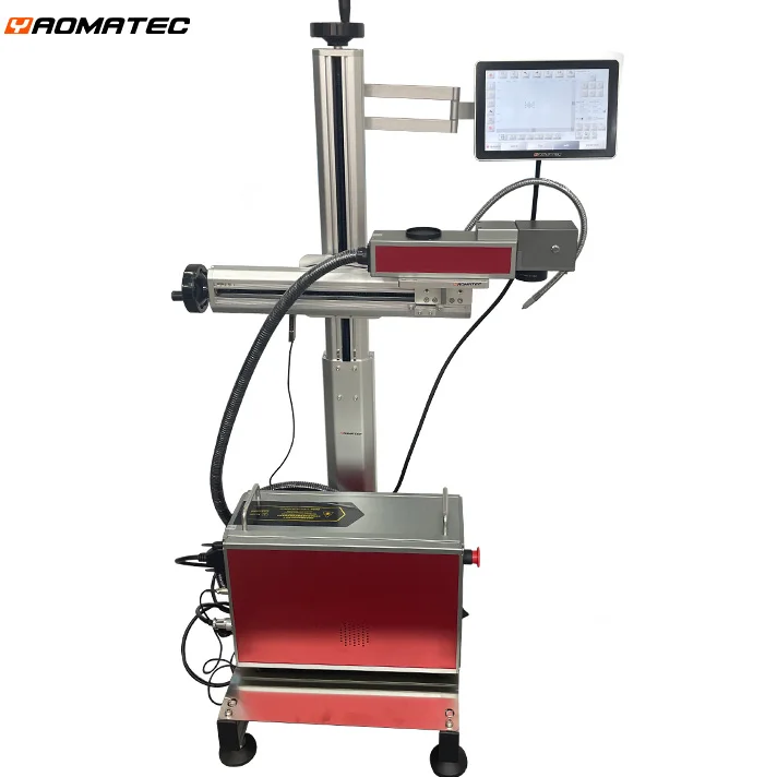 Yaomatec Laser Marking Machine 20w 30w  Fiber Online High Speed Flying Laser Engraving Machine