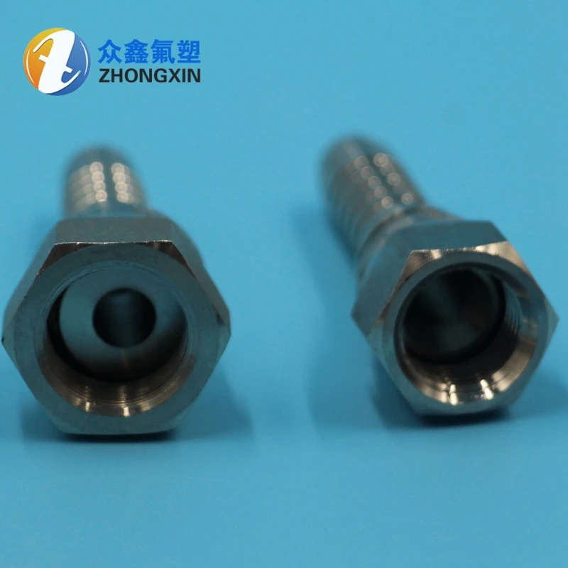 JIC metric straight female swaged hose fittings two pieces thread swivel crimped hydraulic fittings
