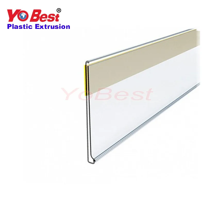 
popular YOBEST Adhesive flat shelf data strip&label holder for supermarket 