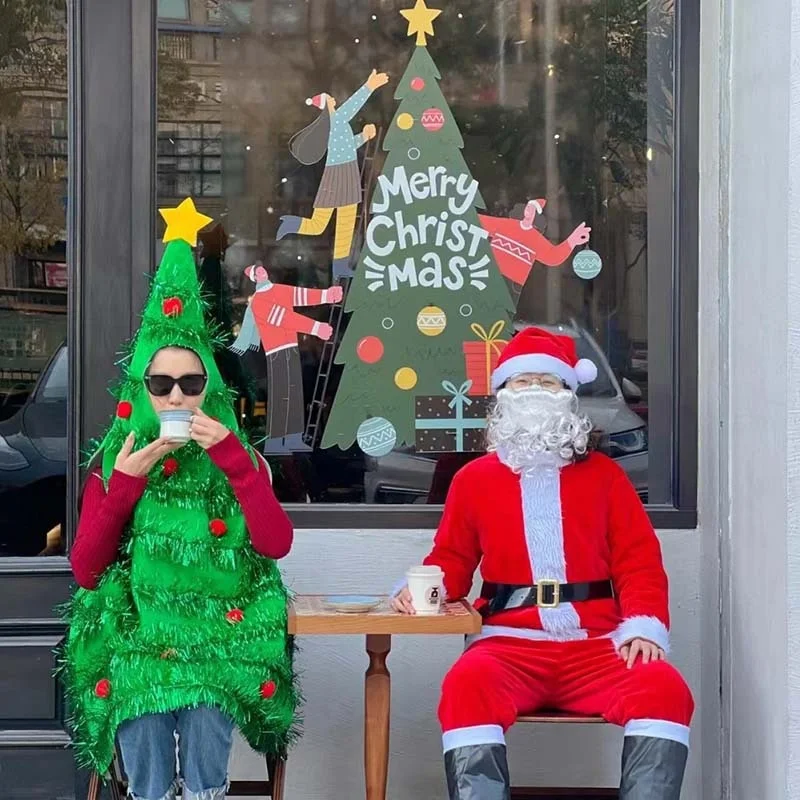 Unisex Christmas tree costumes for adult children decorations Christmas tree costumes Santa Claus costume for Christmas tree