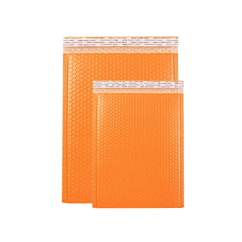Custom Logo Padded Envelopes Eco Friendly 10x13 Shipping Mailing Bags Cushion Orange Poly Bubble Mailer for Packaging