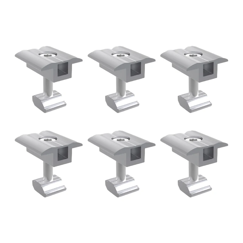 UISOLAR 30mm 35mm 40mm Solar Panel Clamp Aluminum Adjustable End Clamp Solar Mid Clamp for Solar Mounting Components