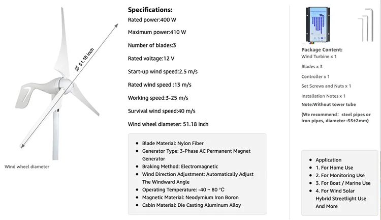 Wholesale Selling 48V 2kw 3kw 5kw 3 Blade Professional Windmill Generator Industrial Solar Wind Power Parts Accessories