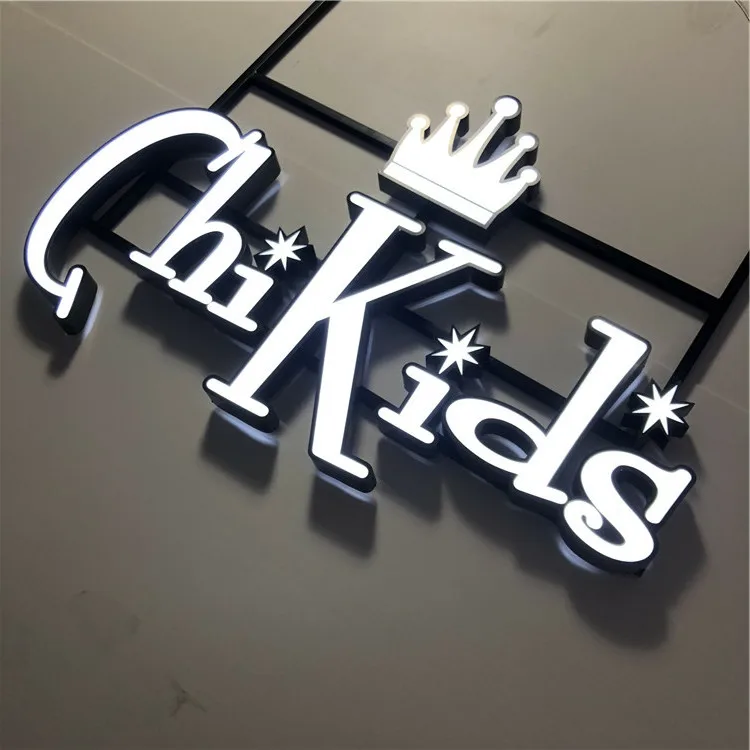 Business outdoor advertising 3D letter custom led sign for restaurant hanging lighting