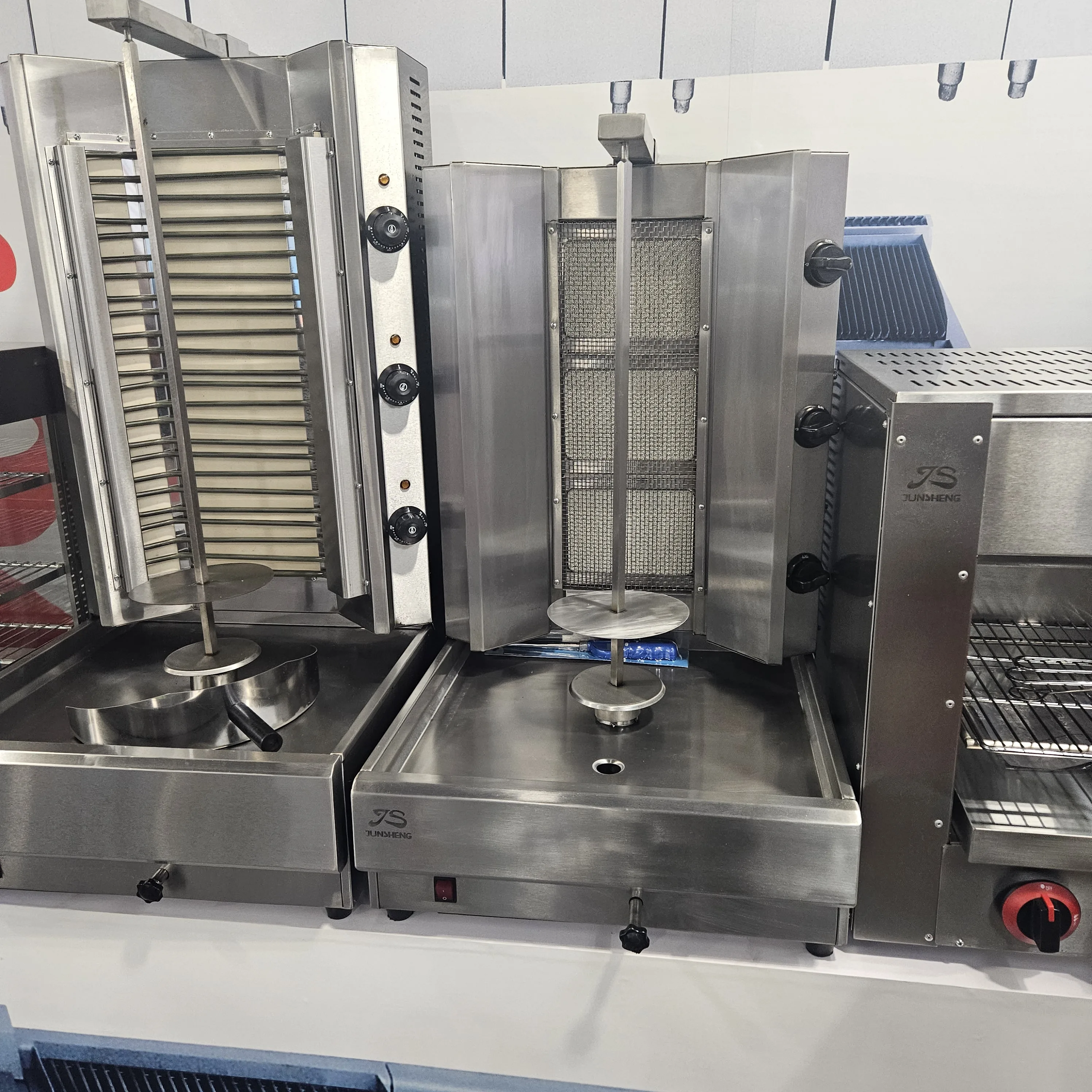 2/3/4/5 Burner Mini Gas New BBQ Machine Shawarma Movable Burner Small Kebab Machine Gas Shawarma Kebab Grill