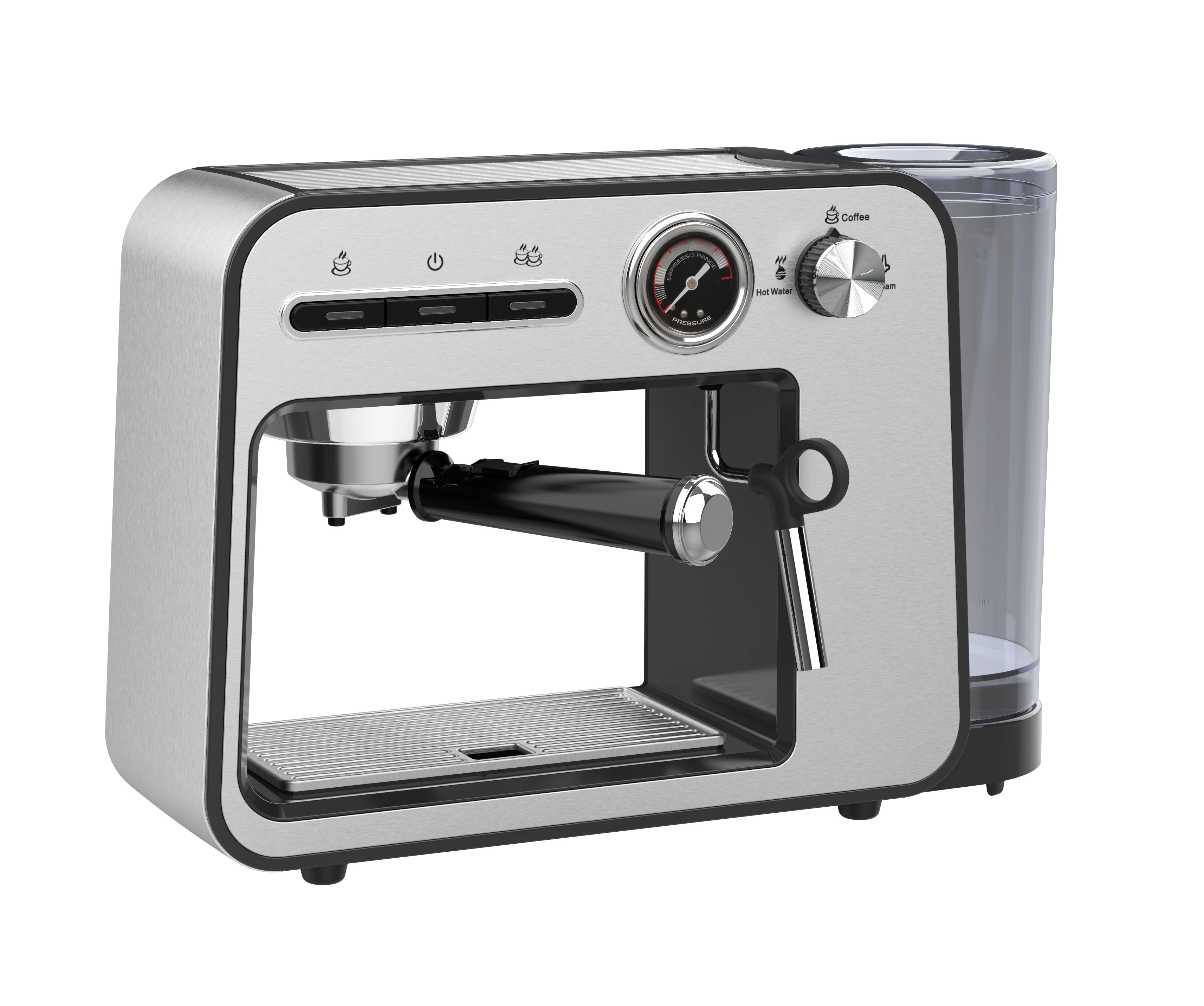 Professional Household Automatic Portable Stainless Steel Italian Electric Multi Function Espresso Coffee Maker