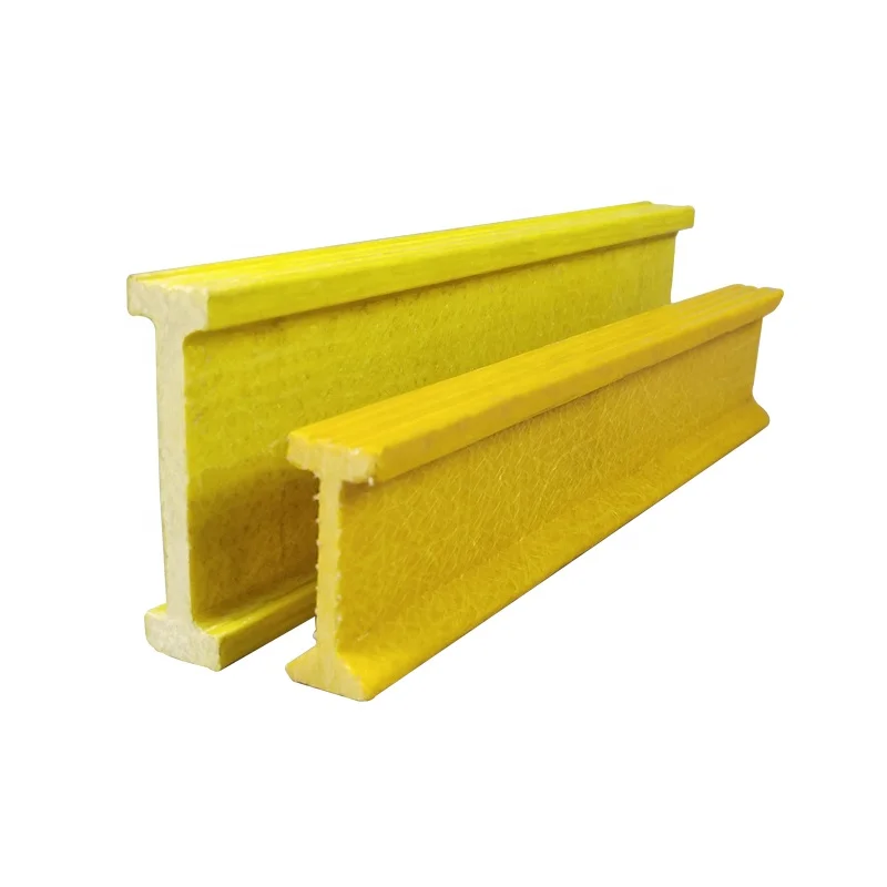Pultruded structural fiberglass reinforced plastic I beams, GRP FRP I beam, H beam profiles