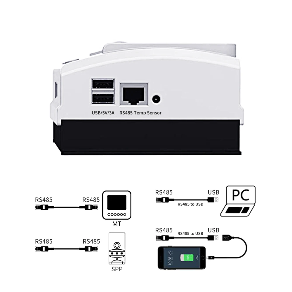 40A LCD Display MPPT Charge Controller 12V 24V Solar Panel Batteries Charger Solar Charge Controller