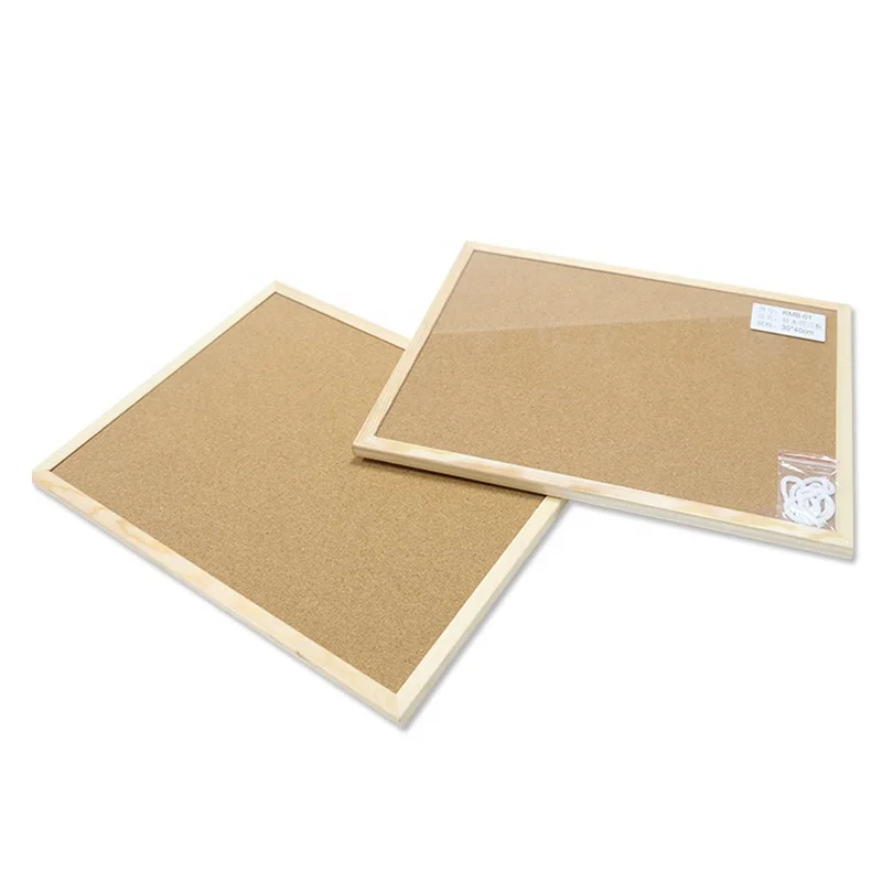 
Customized school wooden frame pin bulletin cork board notice board 