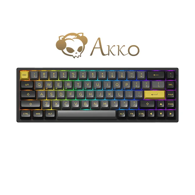 New Arrivals Akko EU 3068B Plus Gaming Typing RGB wireless mini UK German ISO Layout Keyboard