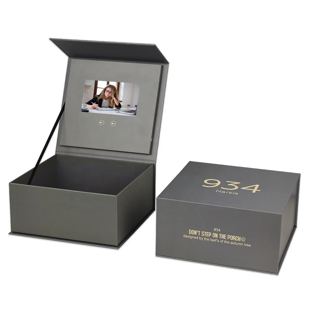 Promotion Presentation Marketing Greeting Gift LCD Screen Video Package Gift Box LCD Video Box