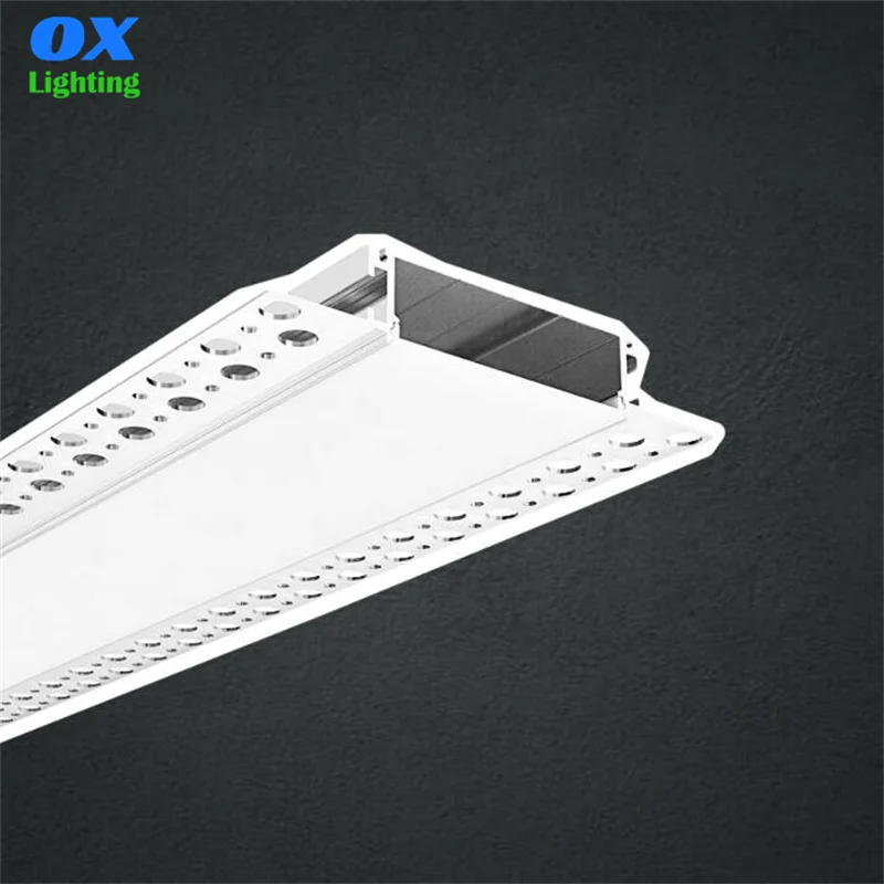 Led Aluminium Profile Plaster Alu Recessed Mounting Plaster Profile Gypsum Wall Led Aluminum Profile Light For Plaster Board