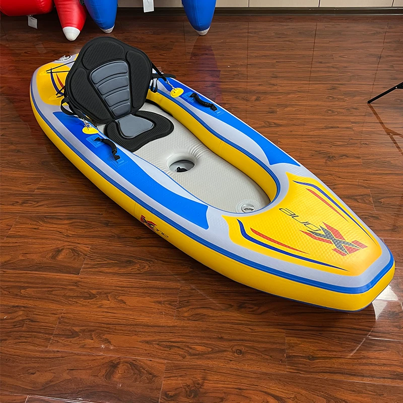 Zebec Kxone WOOSUNG one person pvc inflatable surfing fishing Boat Touring Kayak with Mixed Color