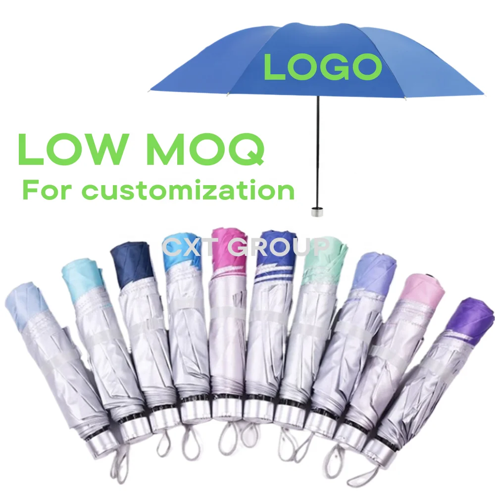 2023 оптовая продажа из Китая недорогой складной мини-зонт с принтом логотипа