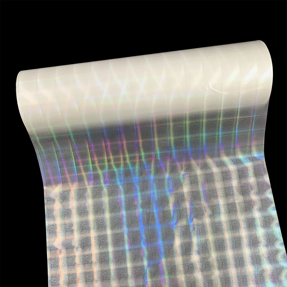 OEM plastic film laminating adhesive cross glitter hologram lamination film
