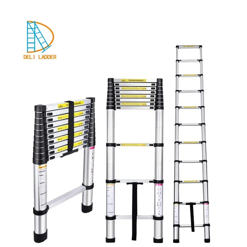 Soft Closing Aluminum Retractable Telescopic Ladder