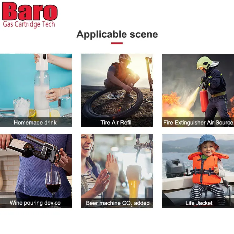 Automatic Life Vast Refill 25g CO2 Cartridge Soda Maker 25g CO2 Gas Cylinder