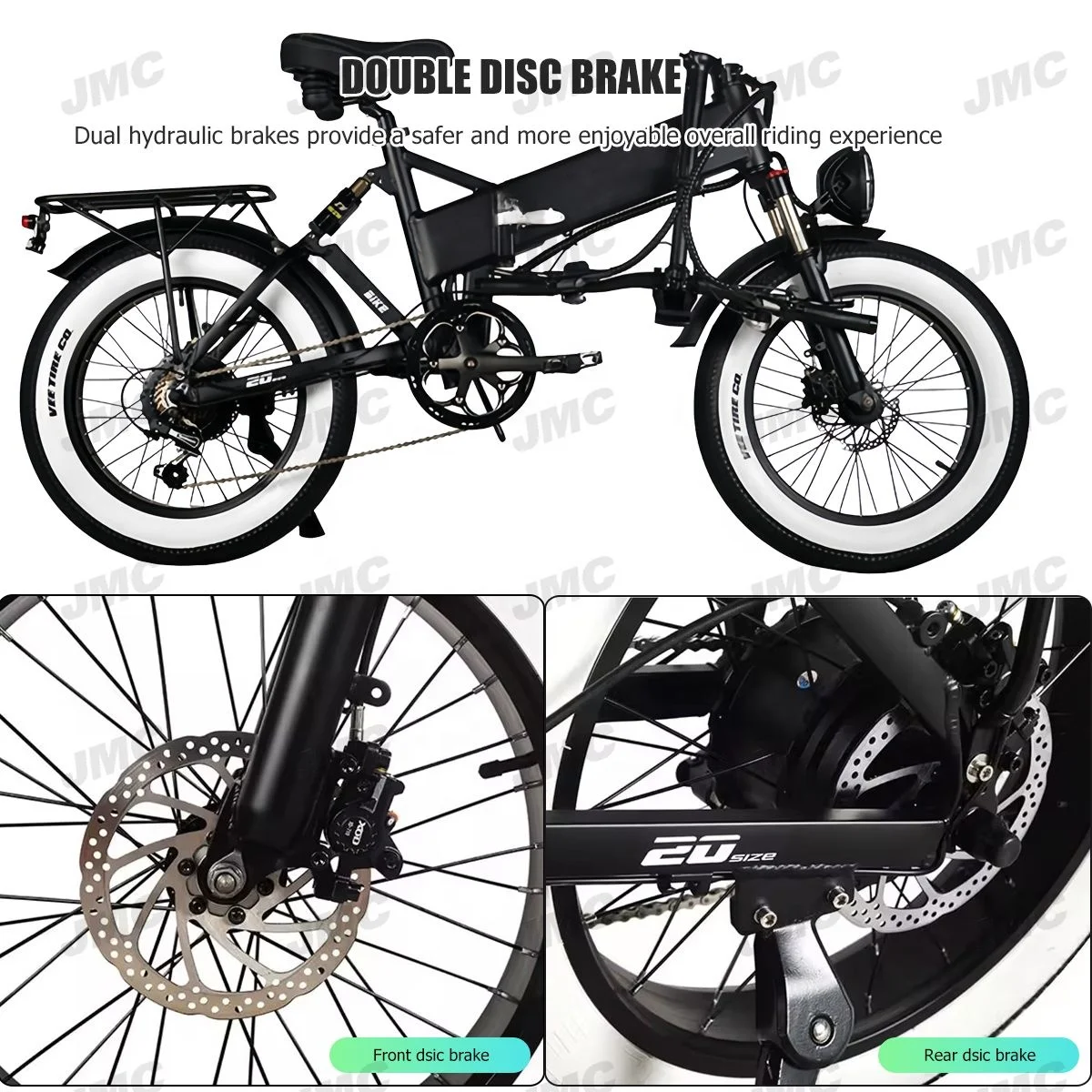 Eu Stock 48V 750W Lithium Battery Power Supply Stock Full Suspension Folding Ebike 20 Inch Fat Tire Electric Bicycle