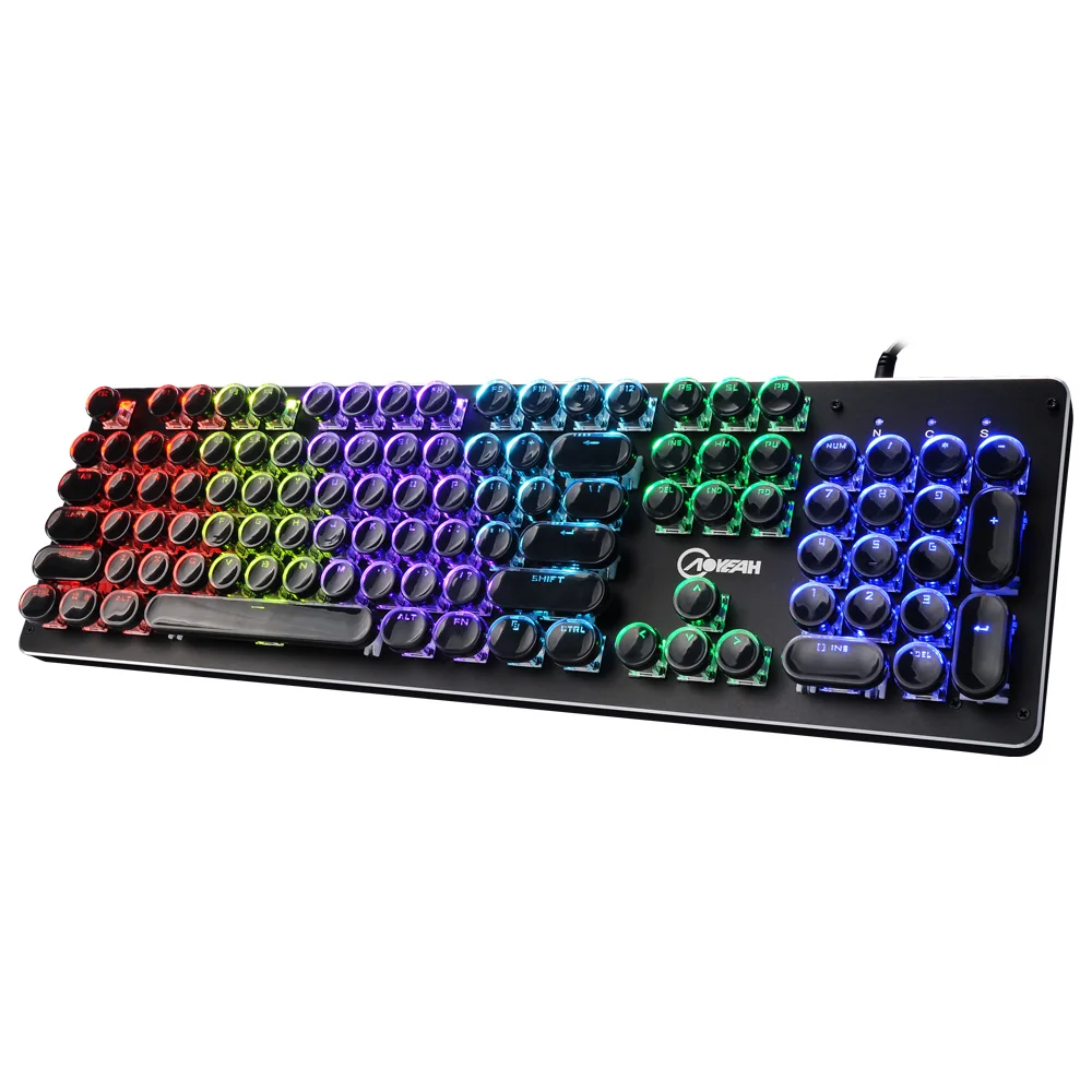 Popular CK109 Wired 104 Keys RGB Backlit Computer Mechanical Gaming Keyboard