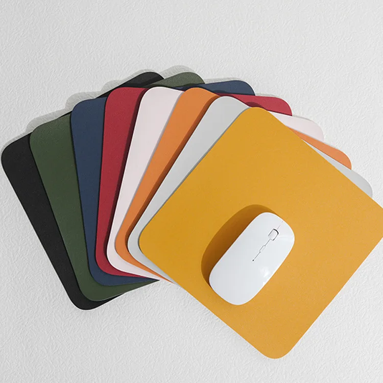 Small Mouse Pad Plain Leather Laptop Computer Mouse Pad Student Home Pad