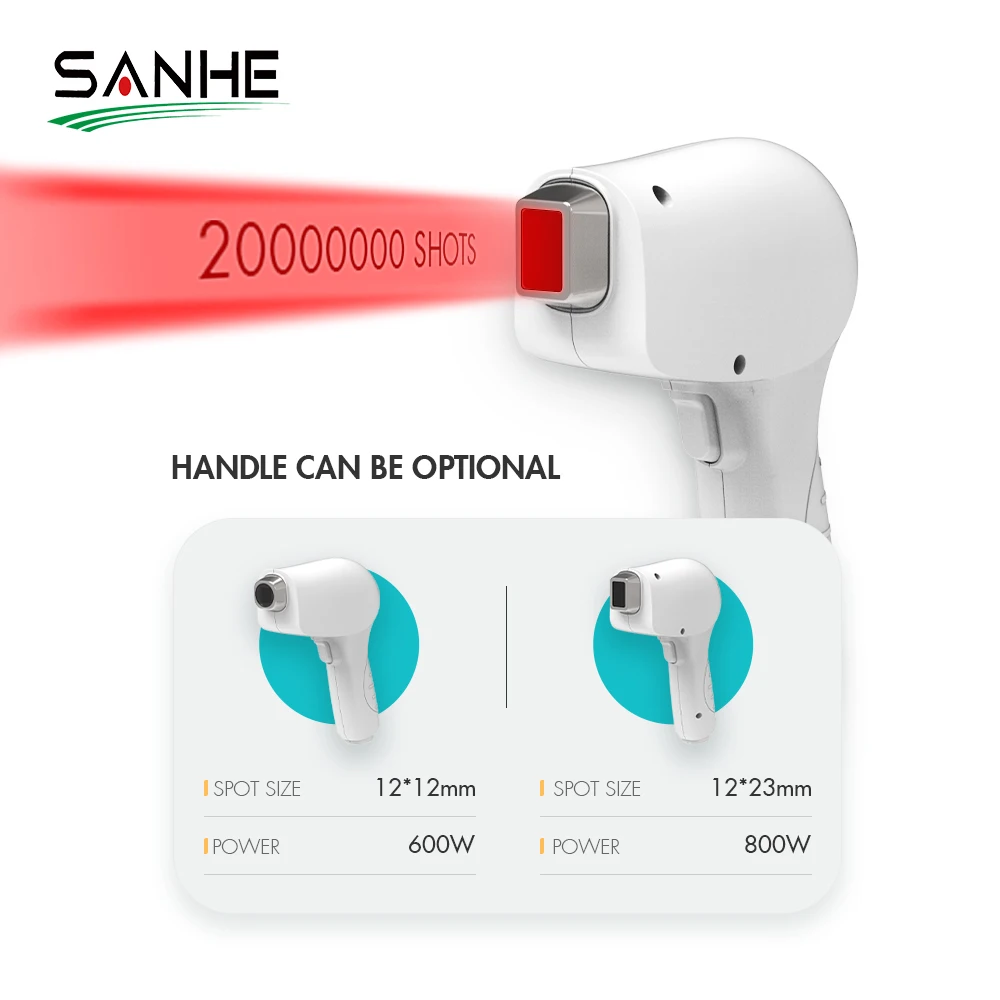 SANHE Best Selling High Power 800W Diode Laser 3 Waves 808Nm 600W Hair Removal Machine For Commercial