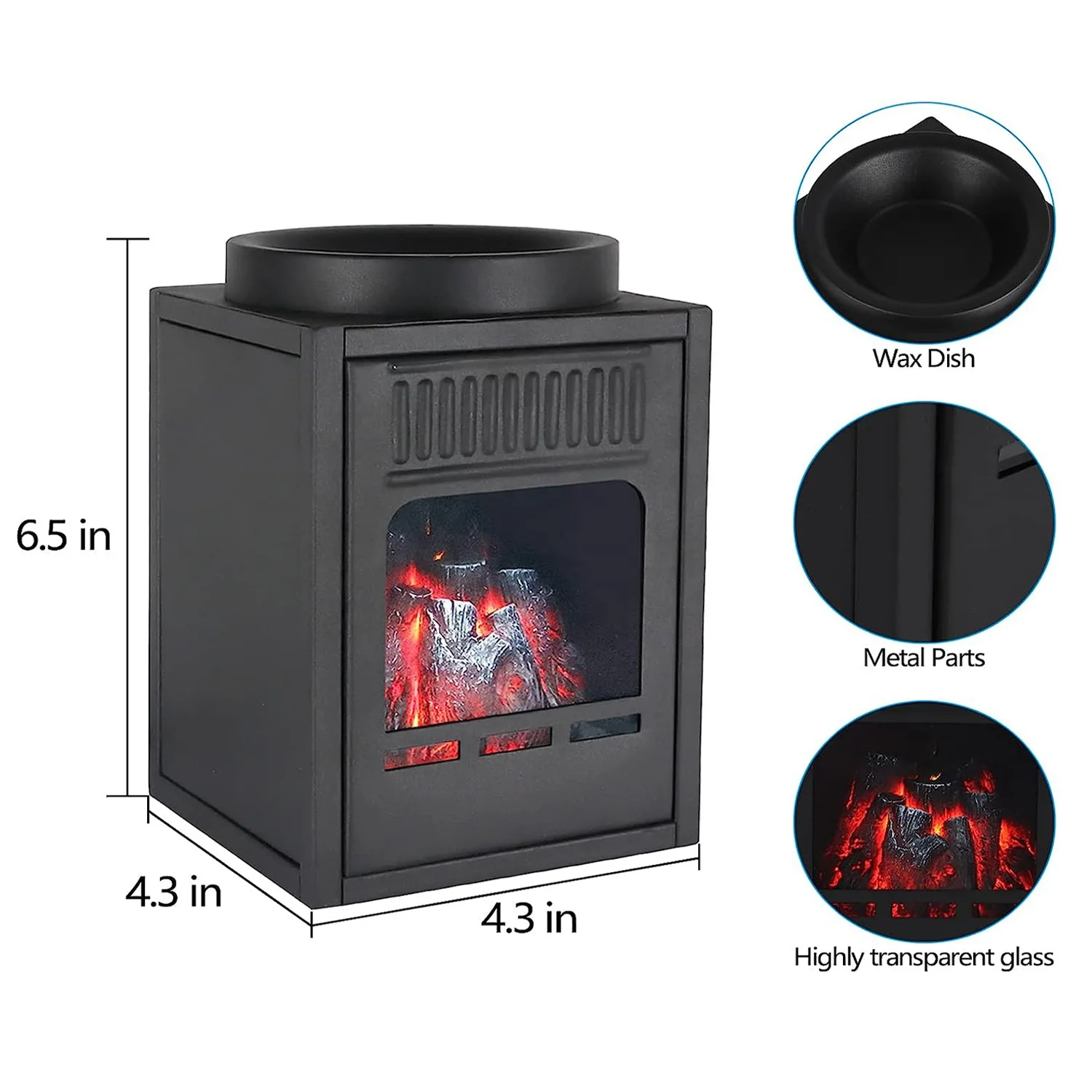 New Arrival Electric Metal Frame Stove Style Scented Candle Tart Wax Warmer With Touch Control Function For Home