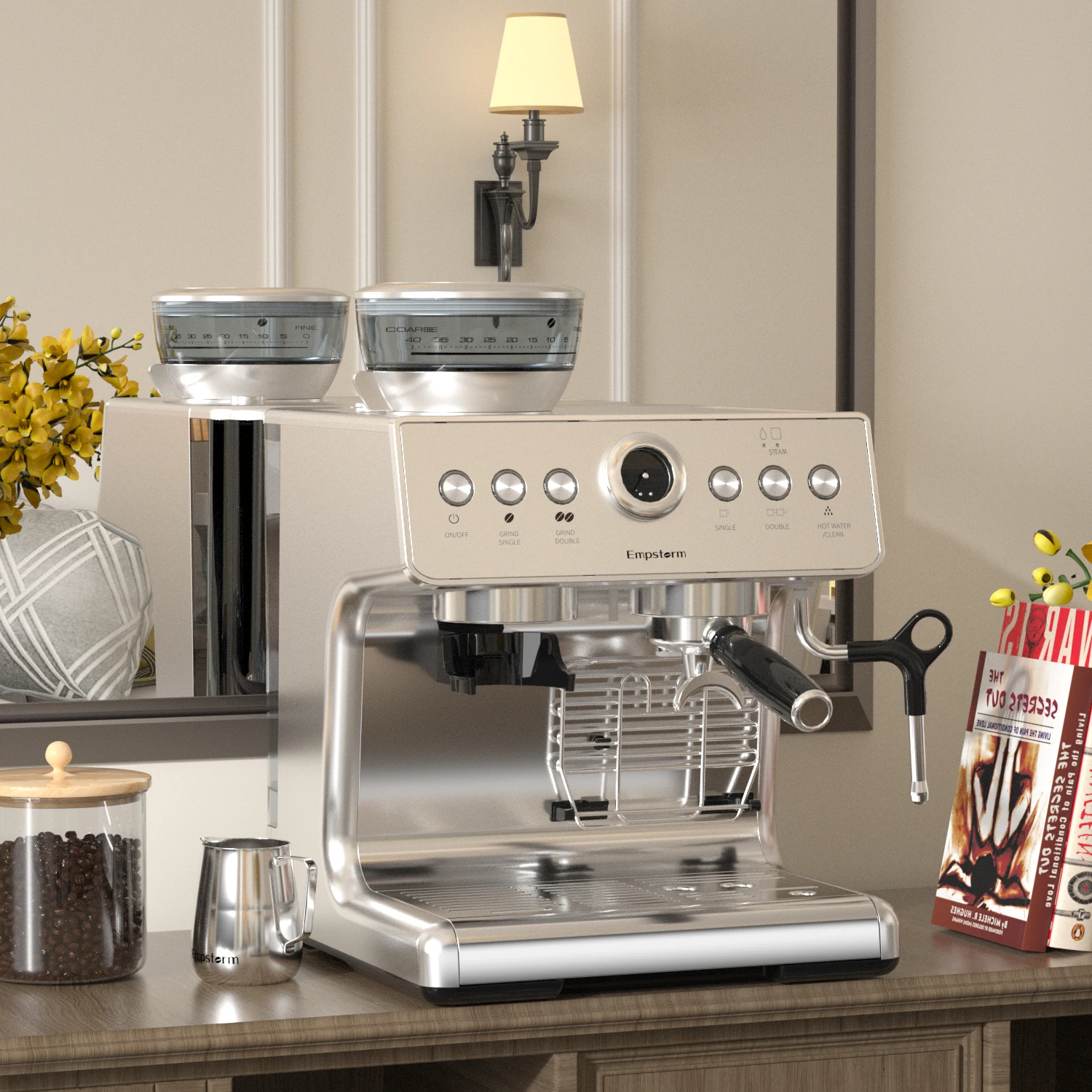 Empstorm Espresso Machine Premium Portable 20Bar Power Pressure Pump Professional Manual Coffee for Home and Office