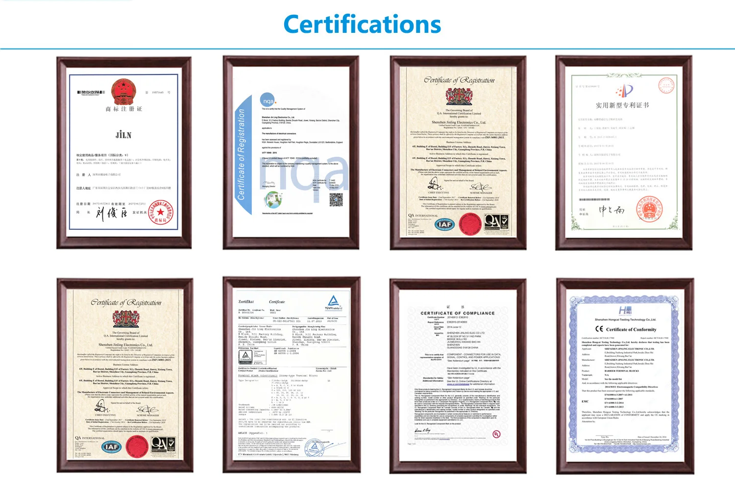 Certifications