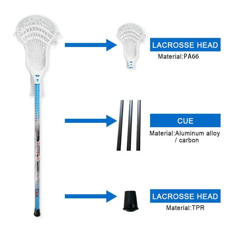 Wholesale Shaft Attack Lacrosse Stick Head For Adults Lacrosse sticks with ball