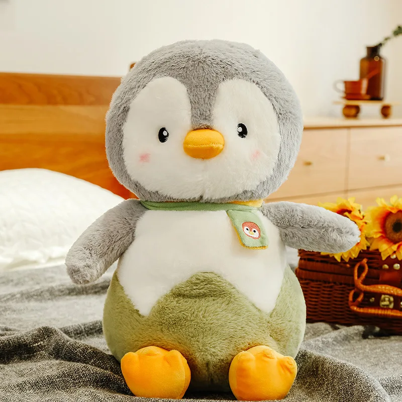 2023 custom Lovely 50cm Cute Soft Stuffed Animal Plush Doll Home Decoration Sofa Sleeping Cushion Penguin Inflatable Plush toy