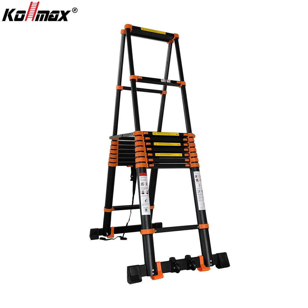 Manufacture Popular Secure 10+10 Double Side Telescopic Ladder Foldable Agility Aluminum Ladders 330lbs