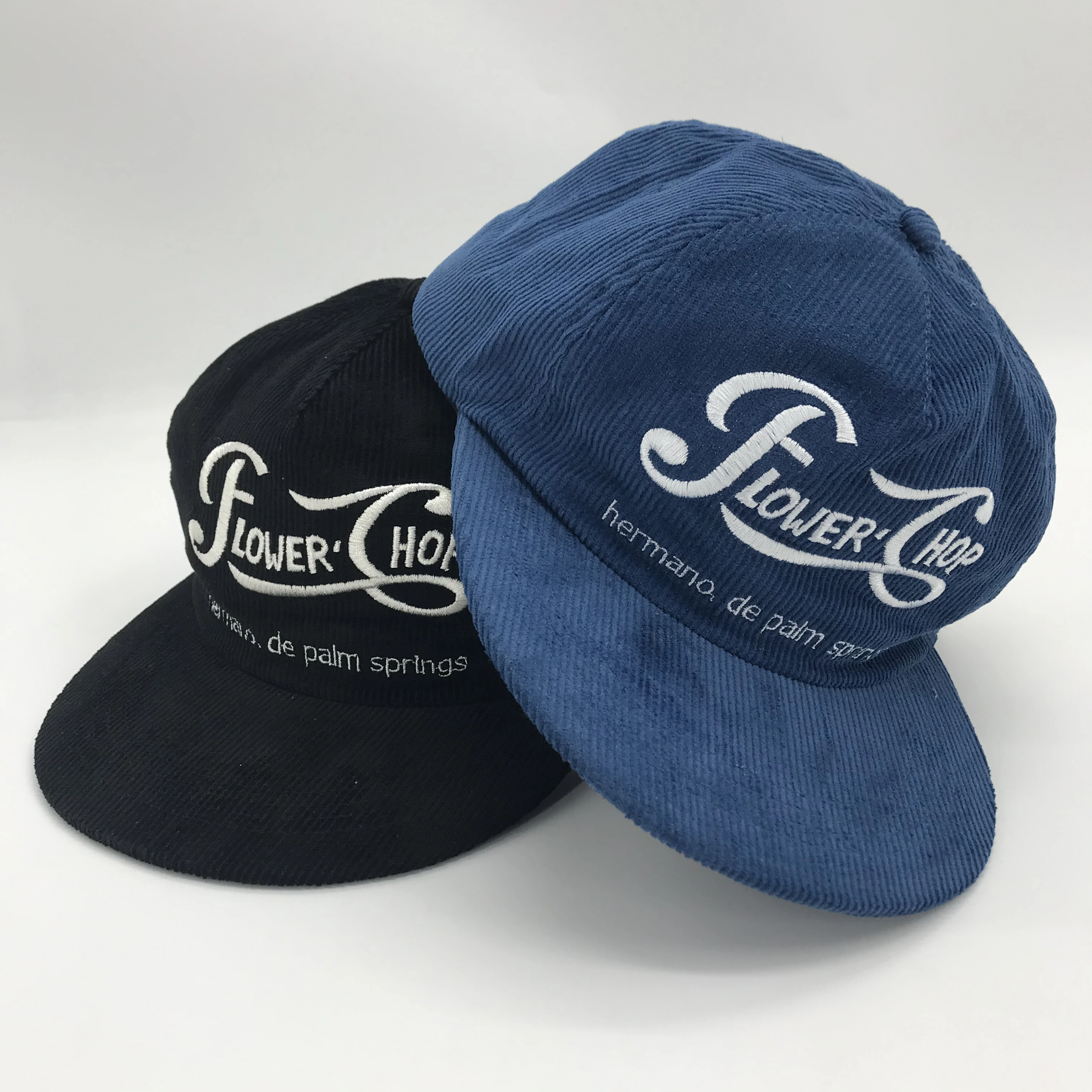 OEM custom logo corduroy hats customize vintage 5 panel unstructured snapback caps for men