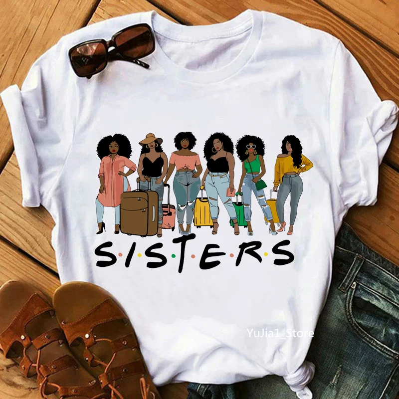 Melanin Poppin Tee Shirt Femme T-shirts I Am A Strong Melanin Queen t shirt African Black Girl History Month Female T-shirt