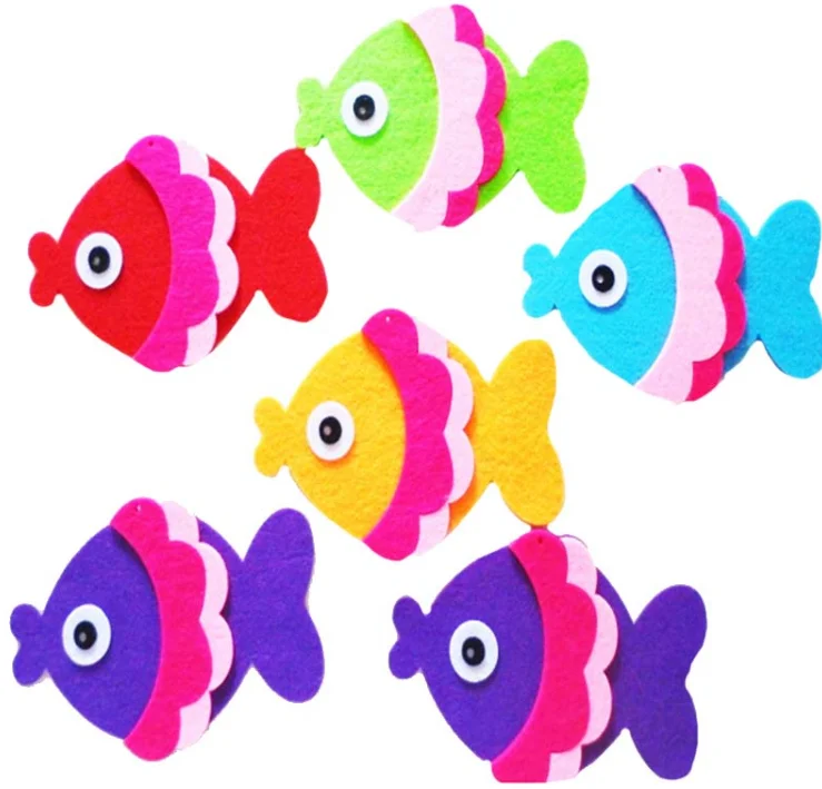 DIY Stickers Craft Kit for Kids, Felt  Stickers for Photo Frames Holiday Game Activities Home Classroom Decoration