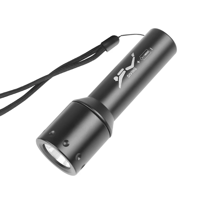 Promotional Scuba Diving Flashlight Underwater Strong Light Waterproof IPX8 Diving Torch Professional Tactical Diving Flashlight