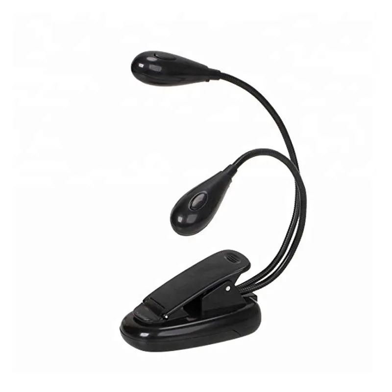 Flexible double goose necks clip-on dual head grow lamp desk lamp Led Reading Lamp