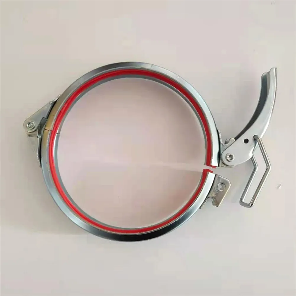 High quality flange pipe ducting clamp with lock for dust system D80-D600 MM