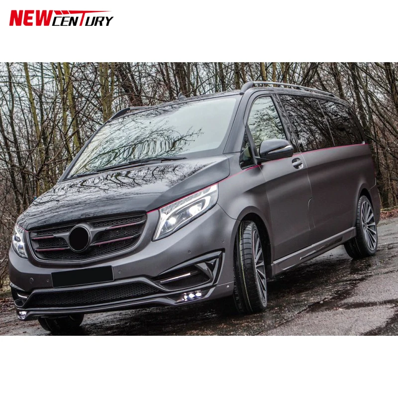 Suitable for Mercedes Benz V-Class Vito  w447 larte design style carbon fiber front bumper and rear bumper grille