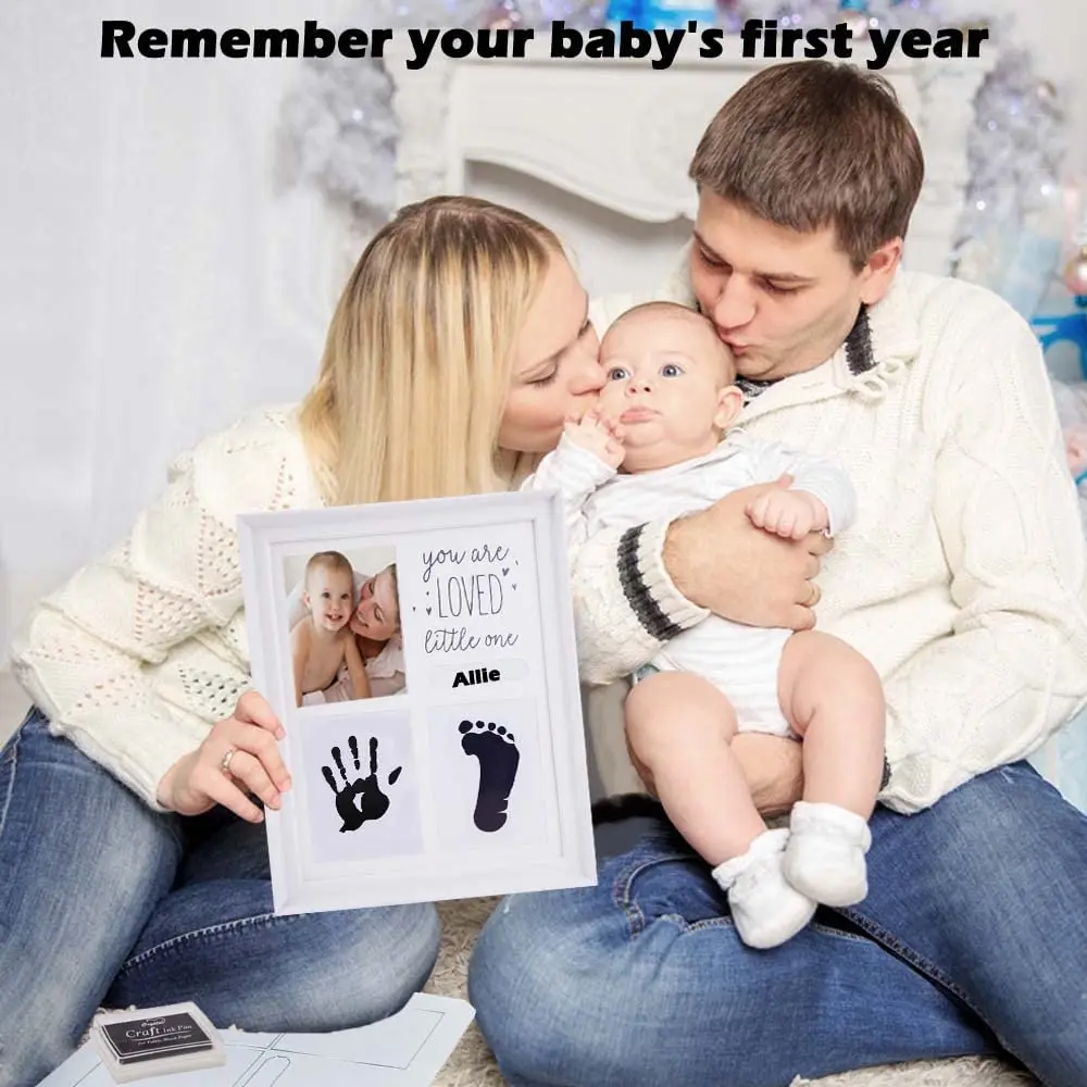 New Baby Footprint and Handprint Craft Ink Pad for Gift Fabric Wood Paper Love Letter Board Memory Frame Kit