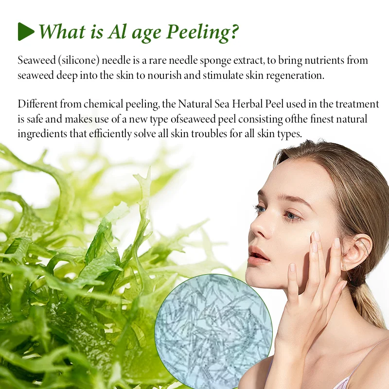Bio Microneedling Therapy Acne Removal Algae Peeling Skin Tightening Natural Algae Peel Off  Powder