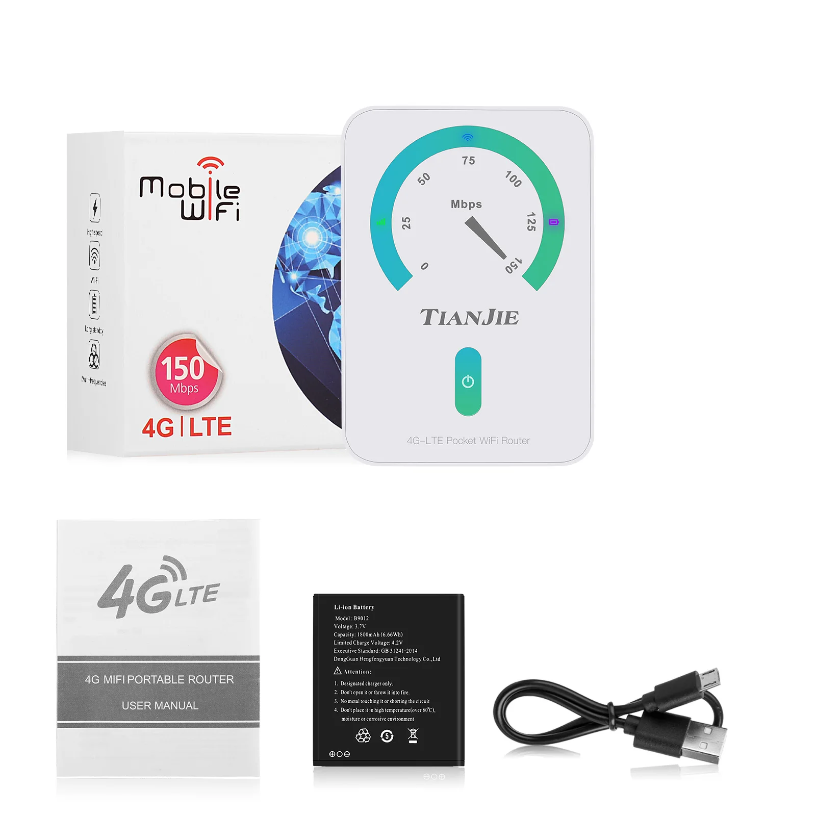 TIANJIE Gsm Modem 4g Wifi Mobile Router 4g Sim Card France 3G/4G Routers Lte Wi-fi Modems Any Chip Slot Antenna Mini External